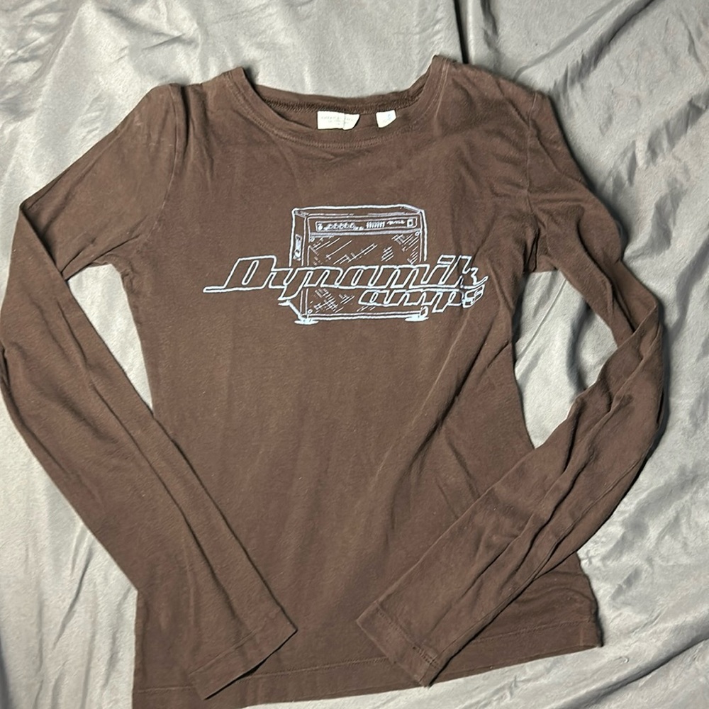 Brown Sheer~ long sleeve American eagle shirt~XS